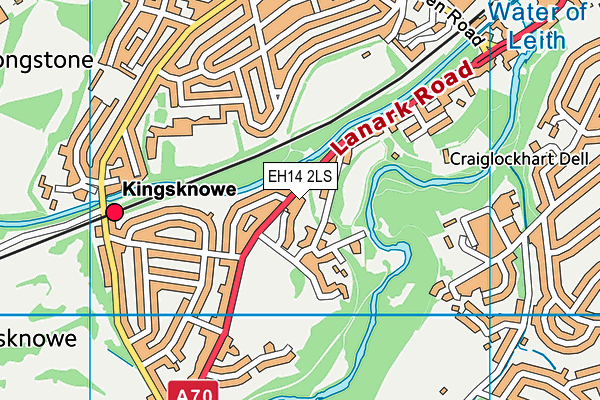 EH14 2LS map - OS VectorMap District (Ordnance Survey)