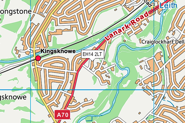 EH14 2LT map - OS VectorMap District (Ordnance Survey)