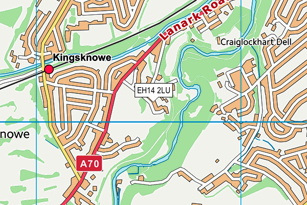 EH14 2LU map - OS VectorMap District (Ordnance Survey)