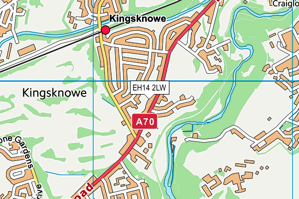 EH14 2LW map - OS VectorMap District (Ordnance Survey)