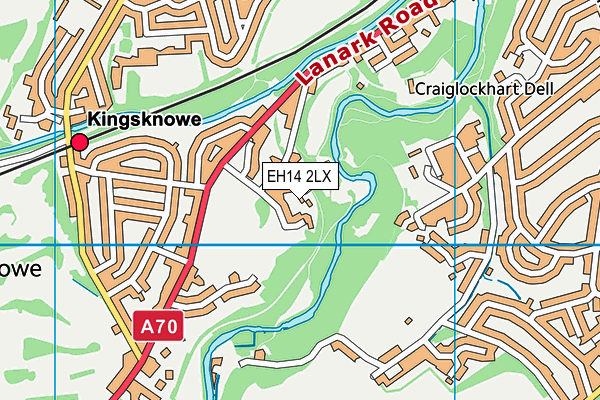 EH14 2LX map - OS VectorMap District (Ordnance Survey)