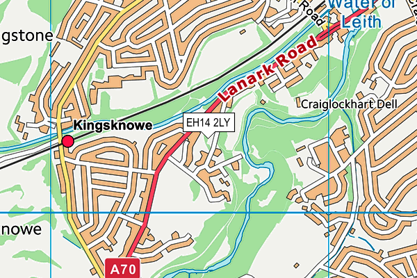 EH14 2LY map - OS VectorMap District (Ordnance Survey)