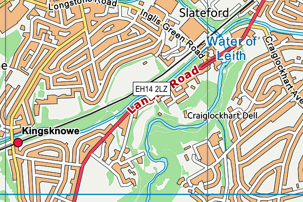 EH14 2LZ map - OS VectorMap District (Ordnance Survey)