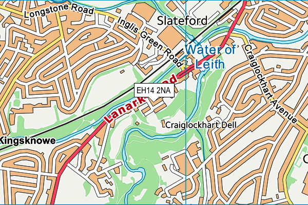 EH14 2NA map - OS VectorMap District (Ordnance Survey)