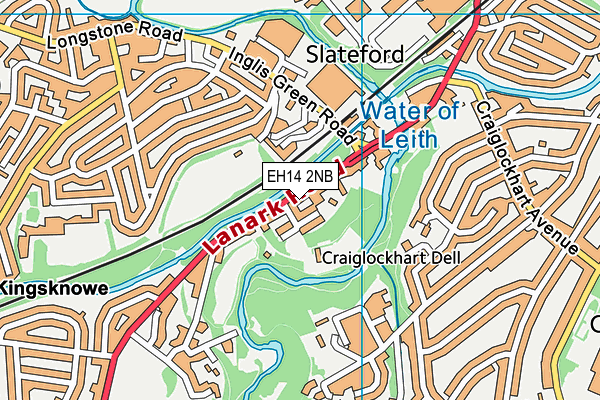 EH14 2NB map - OS VectorMap District (Ordnance Survey)