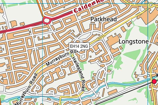 EH14 2NG map - OS VectorMap District (Ordnance Survey)