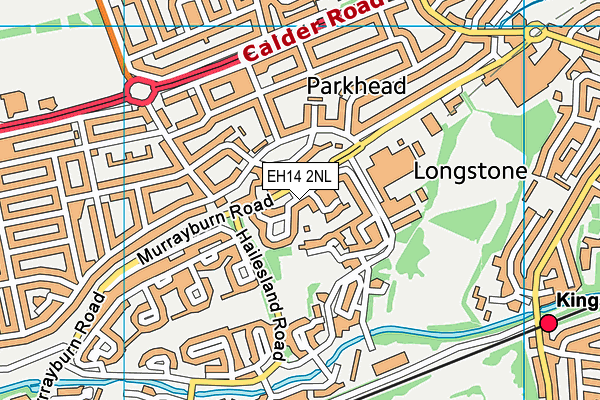 EH14 2NL map - OS VectorMap District (Ordnance Survey)