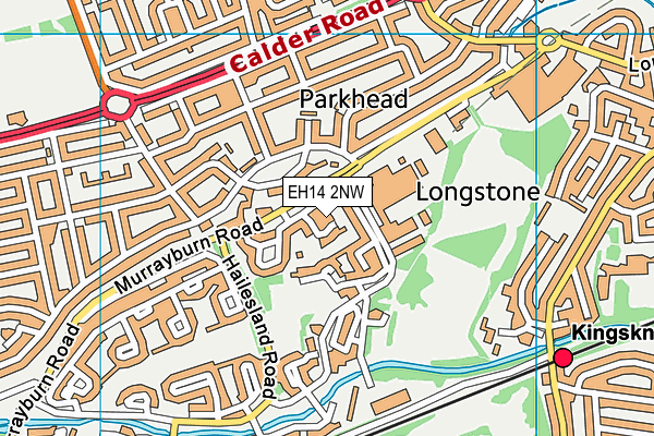 EH14 2NW map - OS VectorMap District (Ordnance Survey)