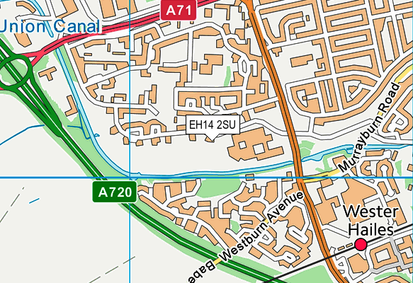 EH14 2SU map - OS VectorMap District (Ordnance Survey)