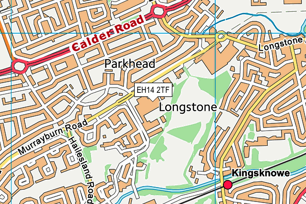 EH14 2TF map - OS VectorMap District (Ordnance Survey)