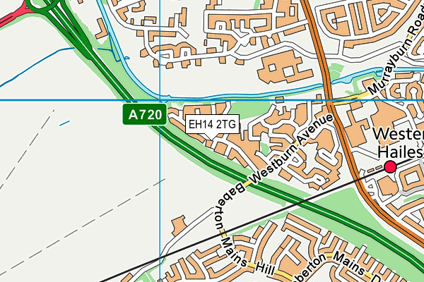 EH14 2TG map - OS VectorMap District (Ordnance Survey)