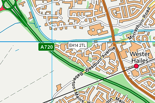 EH14 2TL map - OS VectorMap District (Ordnance Survey)