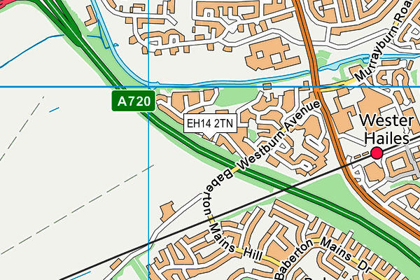 EH14 2TN map - OS VectorMap District (Ordnance Survey)