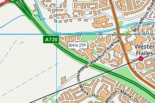 EH14 2TP map - OS VectorMap District (Ordnance Survey)