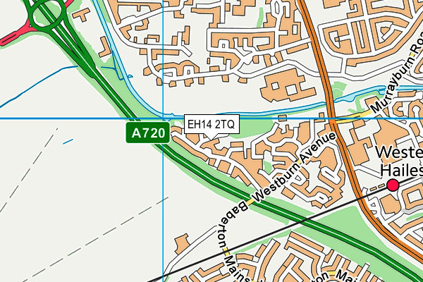 EH14 2TQ map - OS VectorMap District (Ordnance Survey)