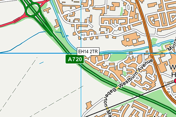 EH14 2TR map - OS VectorMap District (Ordnance Survey)