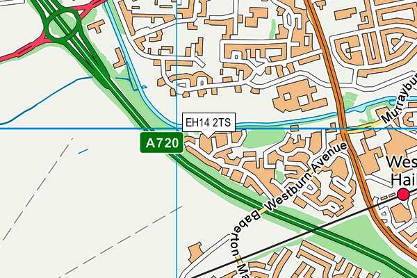 EH14 2TS map - OS VectorMap District (Ordnance Survey)