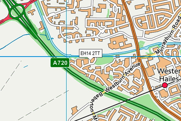 EH14 2TT map - OS VectorMap District (Ordnance Survey)