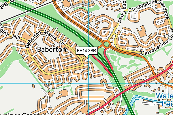 EH14 3BR map - OS VectorMap District (Ordnance Survey)