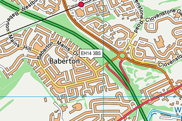 EH14 3BS map - OS VectorMap District (Ordnance Survey)