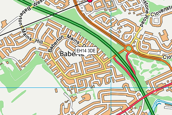 EH14 3DE map - OS VectorMap District (Ordnance Survey)