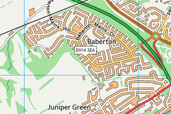 EH14 3EA map - OS VectorMap District (Ordnance Survey)