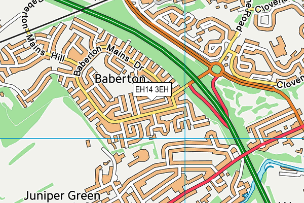 EH14 3EH map - OS VectorMap District (Ordnance Survey)