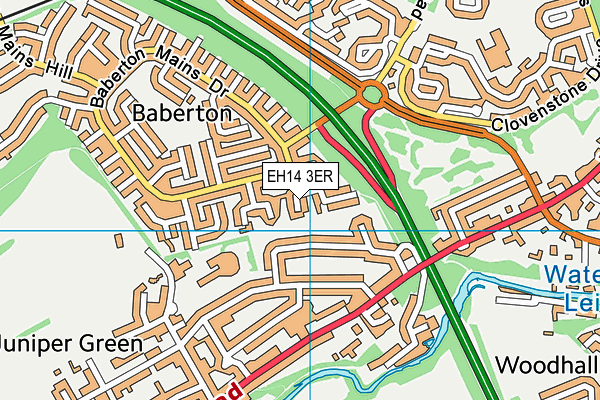 EH14 3ER map - OS VectorMap District (Ordnance Survey)