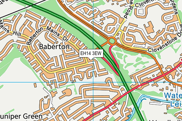 EH14 3EW map - OS VectorMap District (Ordnance Survey)