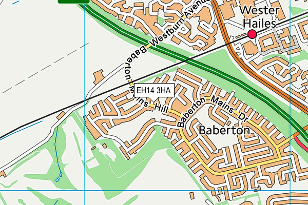 EH14 3HA map - OS VectorMap District (Ordnance Survey)