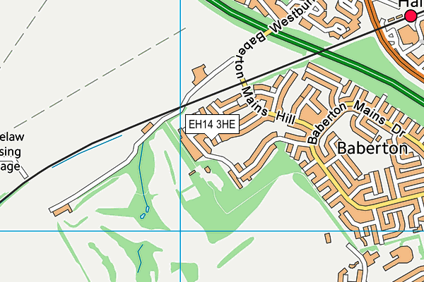 EH14 3HE map - OS VectorMap District (Ordnance Survey)