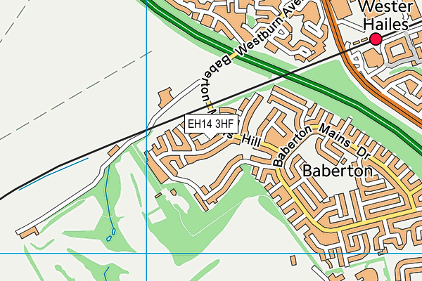 EH14 3HF map - OS VectorMap District (Ordnance Survey)