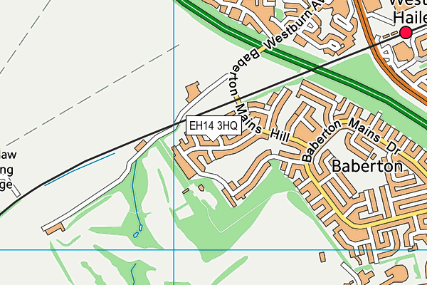EH14 3HQ map - OS VectorMap District (Ordnance Survey)