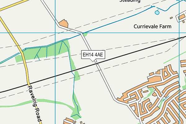 EH14 4AE map - OS VectorMap District (Ordnance Survey)