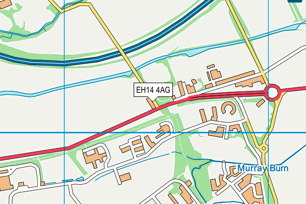 EH14 4AG map - OS VectorMap District (Ordnance Survey)