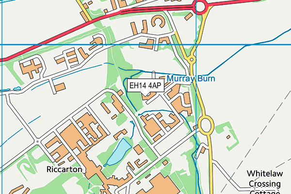 EH14 4AP map - OS VectorMap District (Ordnance Survey)