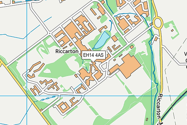 EH14 4AS map - OS VectorMap District (Ordnance Survey)