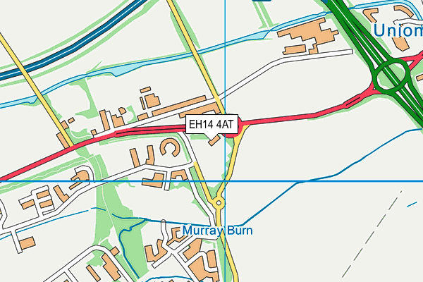 EH14 4AT map - OS VectorMap District (Ordnance Survey)