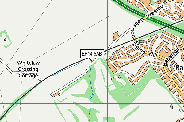 EH14 5AB map - OS VectorMap District (Ordnance Survey)