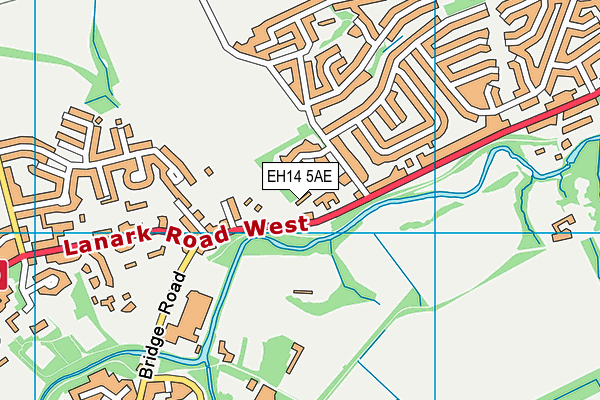EH14 5AE map - OS VectorMap District (Ordnance Survey)