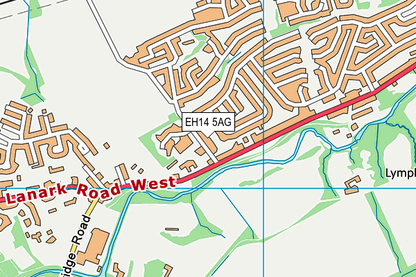 EH14 5AG map - OS VectorMap District (Ordnance Survey)