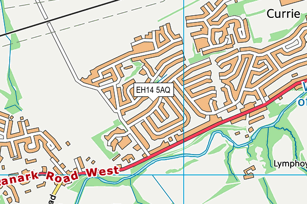 EH14 5AQ map - OS VectorMap District (Ordnance Survey)