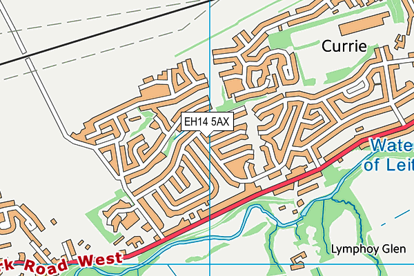 EH14 5AX map - OS VectorMap District (Ordnance Survey)