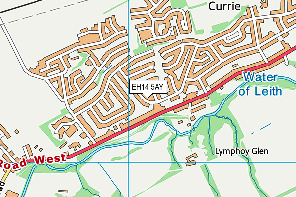 EH14 5AY map - OS VectorMap District (Ordnance Survey)