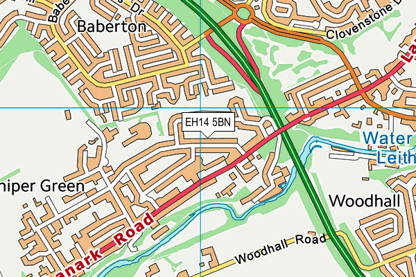 EH14 5BN map - OS VectorMap District (Ordnance Survey)