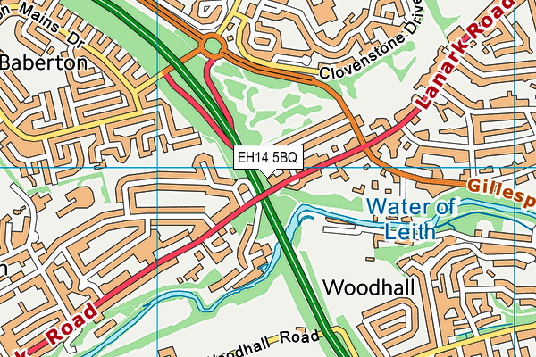 EH14 5BQ map - OS VectorMap District (Ordnance Survey)