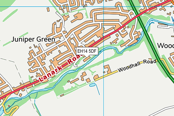 EH14 5DF map - OS VectorMap District (Ordnance Survey)