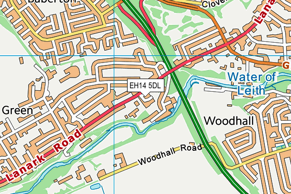 EH14 5DL map - OS VectorMap District (Ordnance Survey)