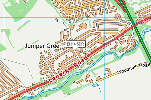 EH14 5DR map - OS VectorMap District (Ordnance Survey)