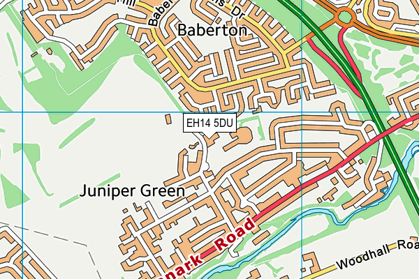 EH14 5DU map - OS VectorMap District (Ordnance Survey)